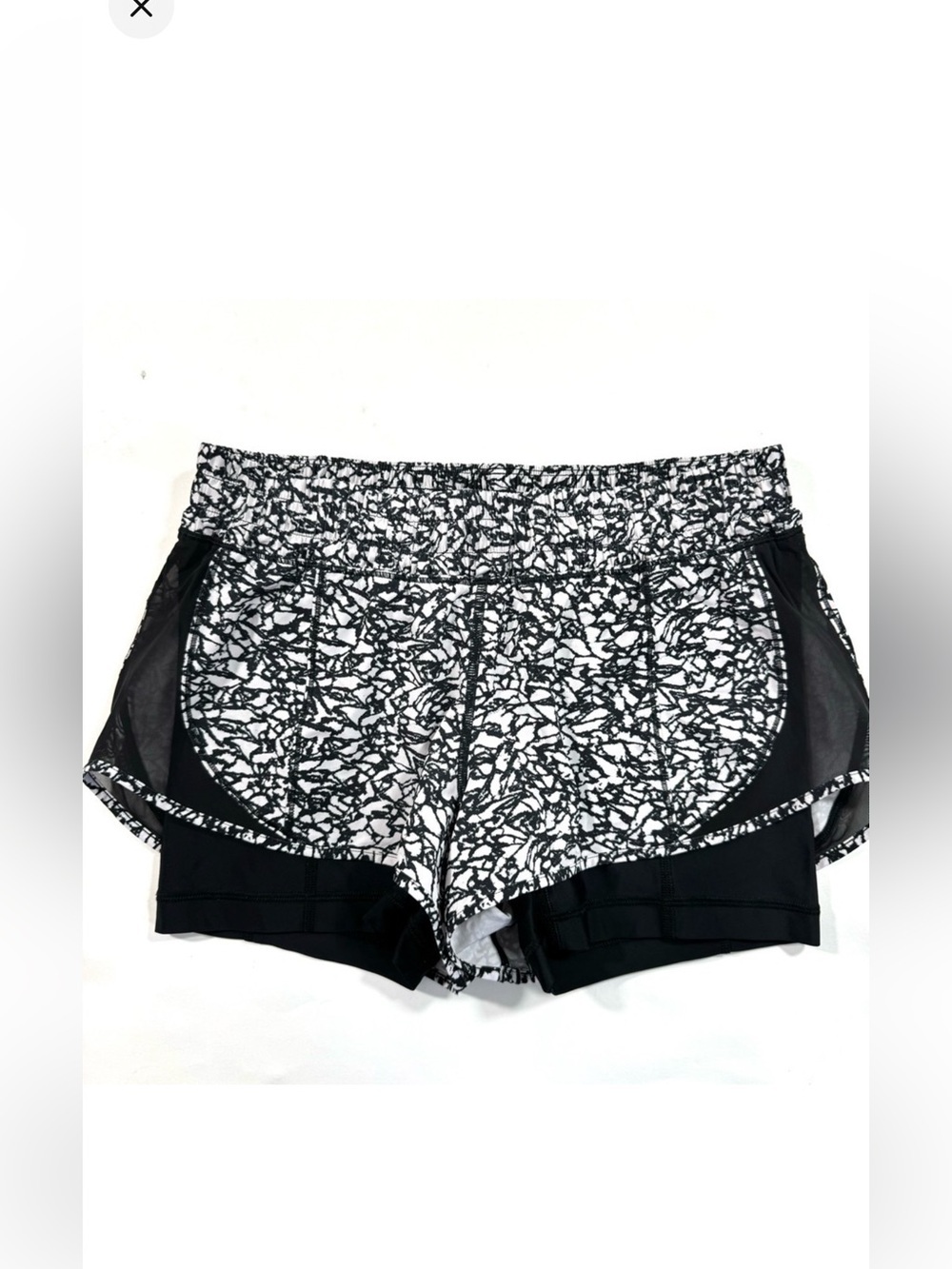 Lululemon Work Out To Water Shorts Ice Breaker White Black